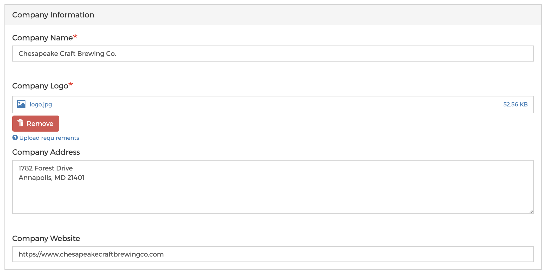 Company Information Image