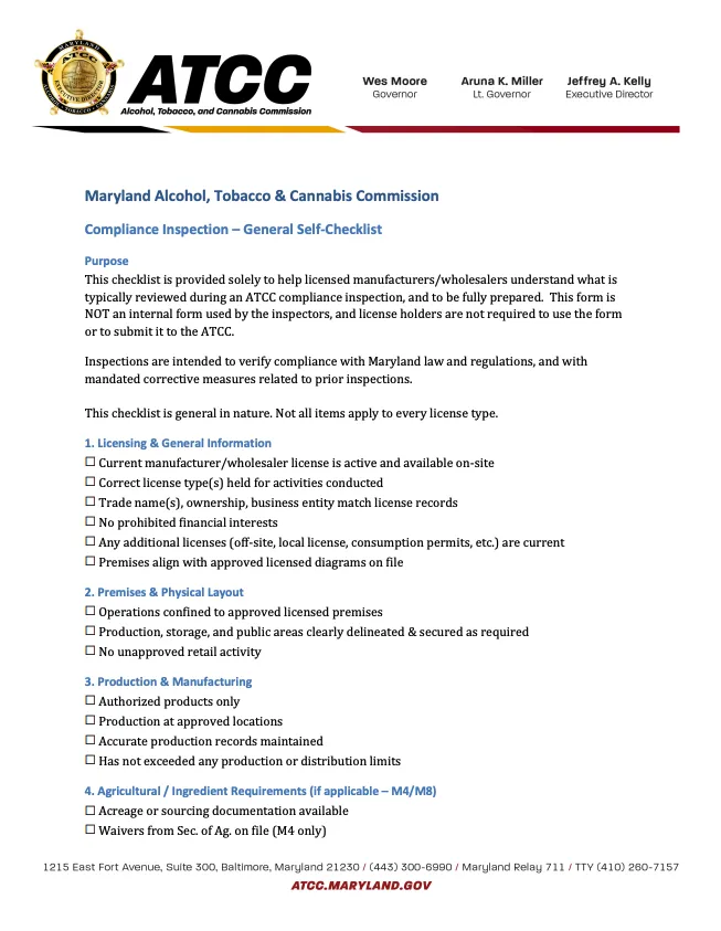 MD ATCC Compliance Checklist Image