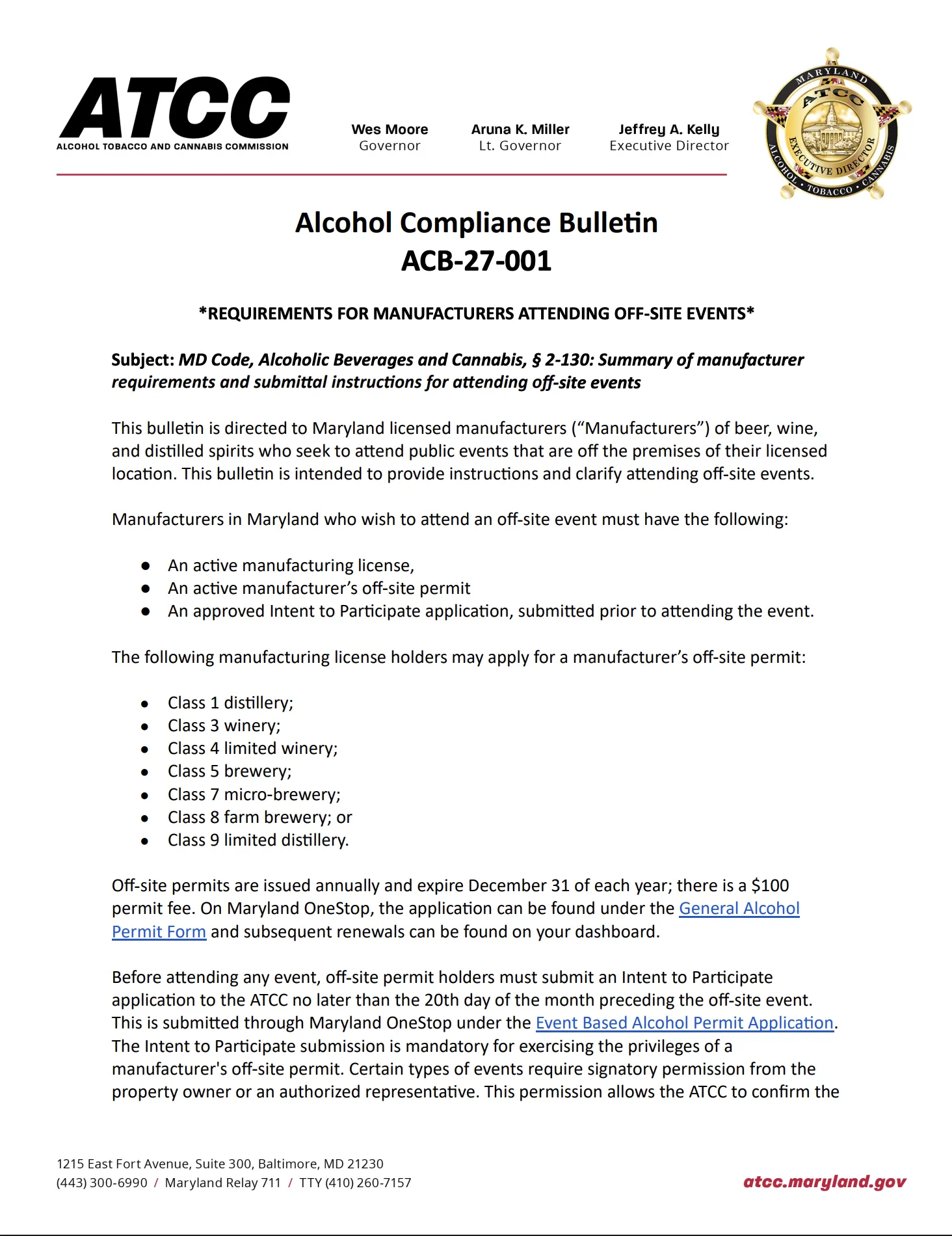 ATCC - Requirements for Attending Off-Site Events Image